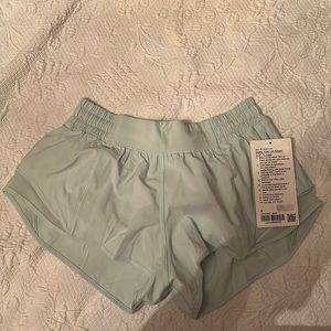 lululemon hotty hot shorts in delicate mint